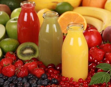 Jus de fruits frais en bouteille